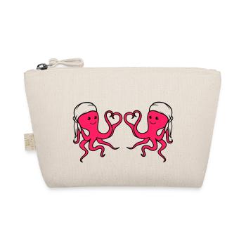 Octopus in Love Pirate 2 - Organic Pouch - nature - Front