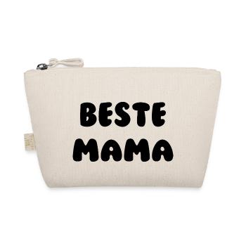 Beste Mama Schwarz - Bio-Täschchen - Natur - Vorne