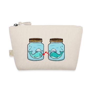 Whale Pisces Love Breakup Heartbreak Tears - Organic Pouch - nature - Front
