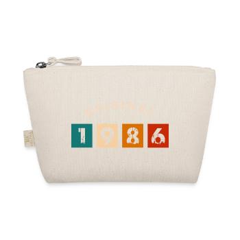 Original Jahrgang 1986 - Geschenk zum 198. Geburtstag - Bio-Täschchen - Natur - Vorne