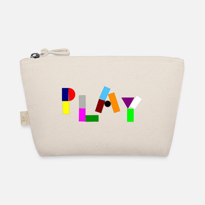 Playing with bricks and blocks - Organic Pouch - nature