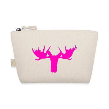 Moose head – for girls and women - Organic Pouch - nature - Front