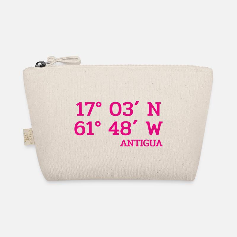 Antigua Coordinates - Coordinates - Caribbean Organic Pouch