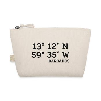 Barbados Coordinates - Koordinaten - West Indies - Organic Pouch - nature - Front