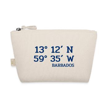 Barbados Coordinates - Koordinaten - West Indies - Organic Pouch - nature - Front