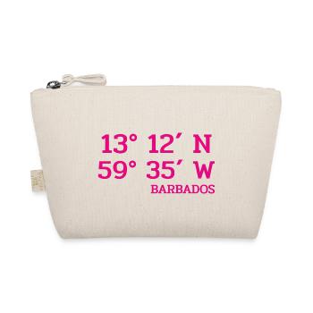 Barbados Coordinates - Koordinaten - West Indies - Organic Pouch - nature - Front