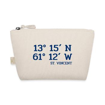 St. Vincent Coordinates - Koordinaten West Indies - Organic Pouch - nature - Front