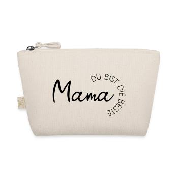 Mama-Liebe Statement - Mama du bist die Beste! - Bio-Täschchen - Natur - Vorne