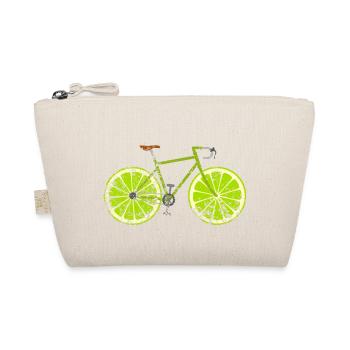 Rennrad Fahrrad Obst Frucht Vintage Retro Grunge - Bio-Täschchen - Natur - Vorne