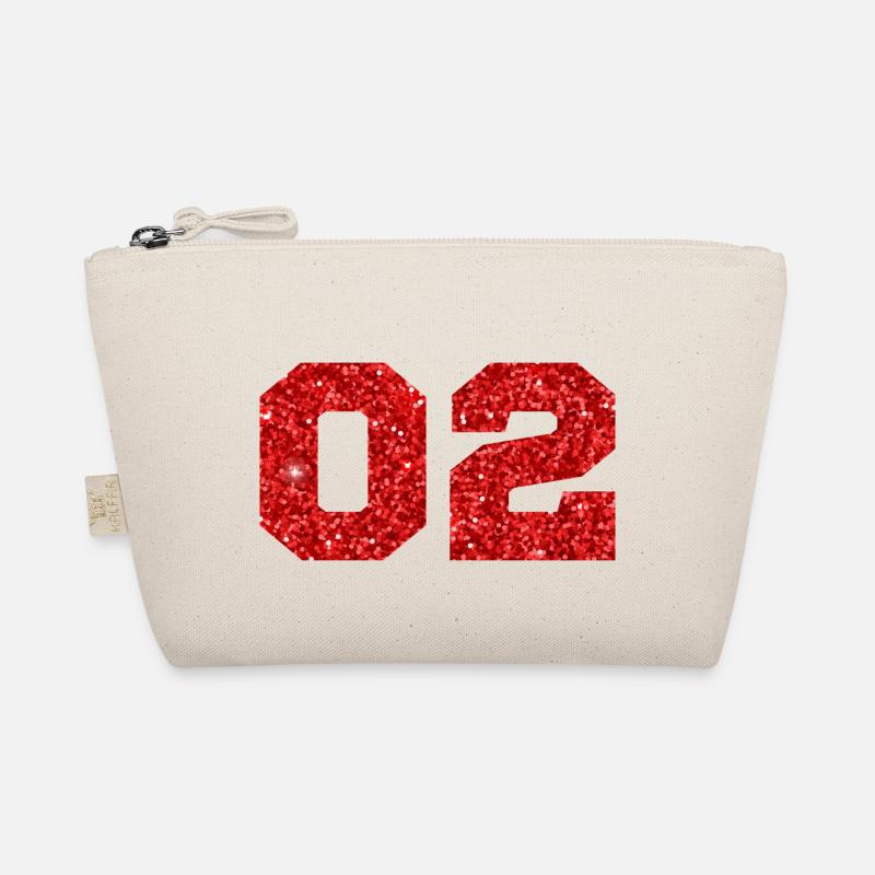 Nummer 2 Roter Glitzer - 2. Jahrestag Bio-Täschchen