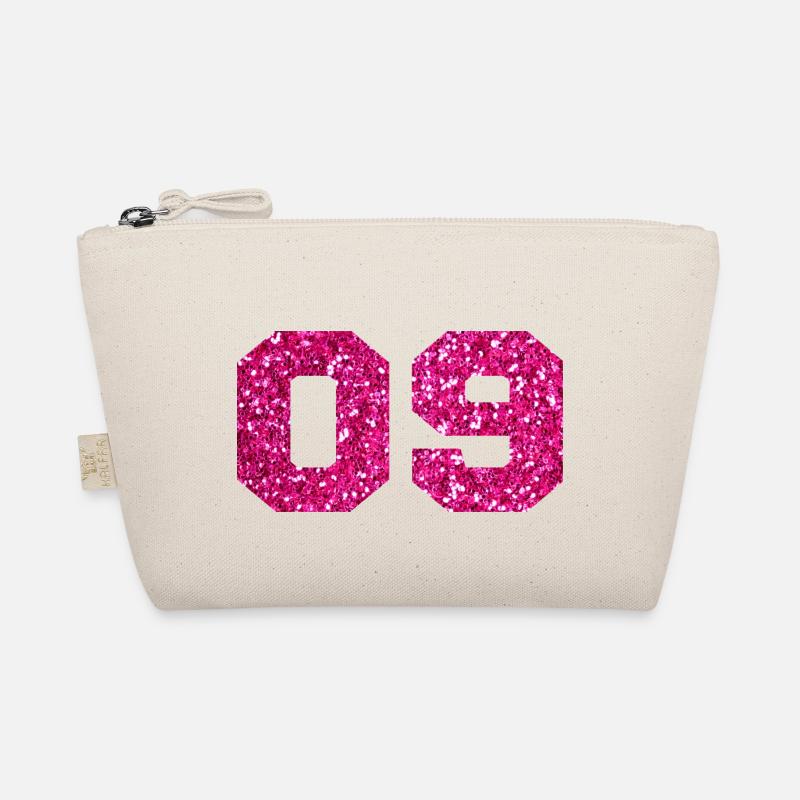 Numéro 9 paillettes rose - 9e anniversaire Trousse biologique