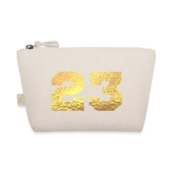 Numéro 23 paillettes doré - 23e anniversaire - Trousse biologique - nature - Devant