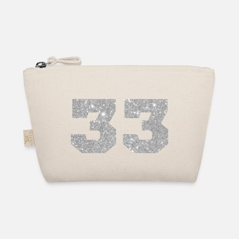 Nummer 33 Silberglitter - 33. Jubiläum Bio-Täschchen