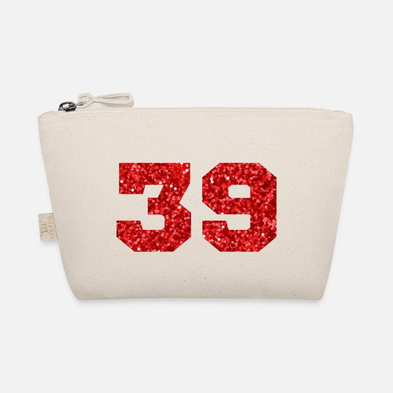Nummer 39 Roter Glitzer - 39. Jubiläum Bio-Täschchen