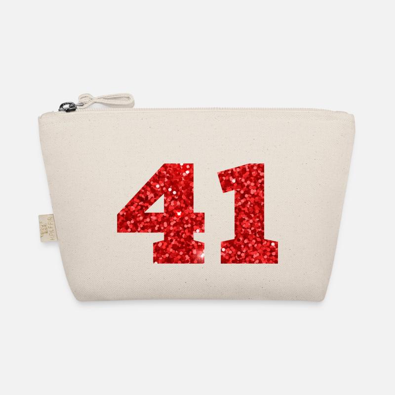 Nummer 41 Roter Glitzer - 41. Jahrestag Bio-Täschchen