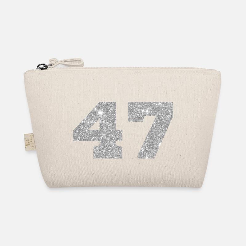 Nummer 47 Silberner Glitzer - 47. Jubiläum Bio-Täschchen