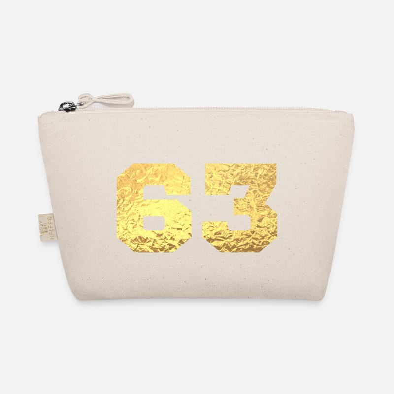 Nummer 63 Gold Glitter - 63. Jahrestag Bio-Täschchen