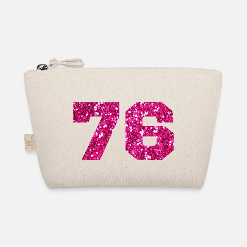 Numéro 76 paillettes rose - 76e anniversaire Trousse biologique