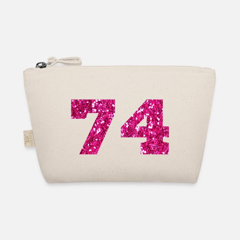 74 Pink Glitter - 74 Geburtstag Bio-Täschchen