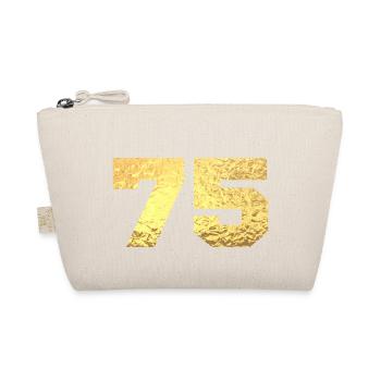 75 paillettes doré - 75e anniversaire - Trousse biologique - nature - Devant
