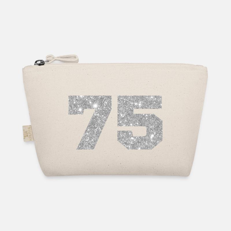 75 Silver Glitter - 75th Anniversary Organic Pouch