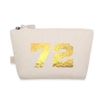 72 paillettes doré - 72 anniversaire - Trousse biologique - nature - Devant