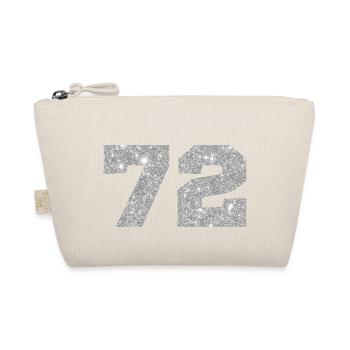 72 paillettes argenté - 72 anniversaire - Trousse biologique - nature - Devant