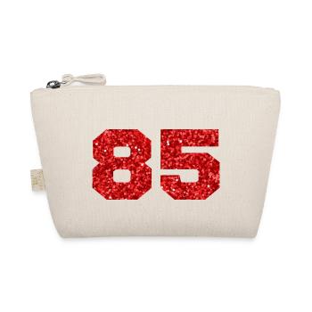 Numéro 85 paillettes rouge - 85e anniversaire - Trousse biologique - nature - Devant