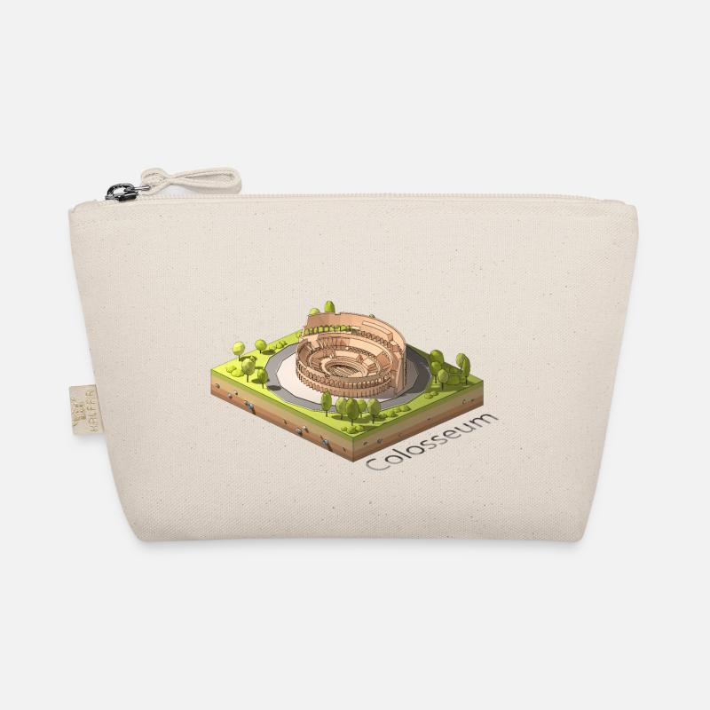 Geometrisches Low-Poly das Kolosseum Bio-Täschchen