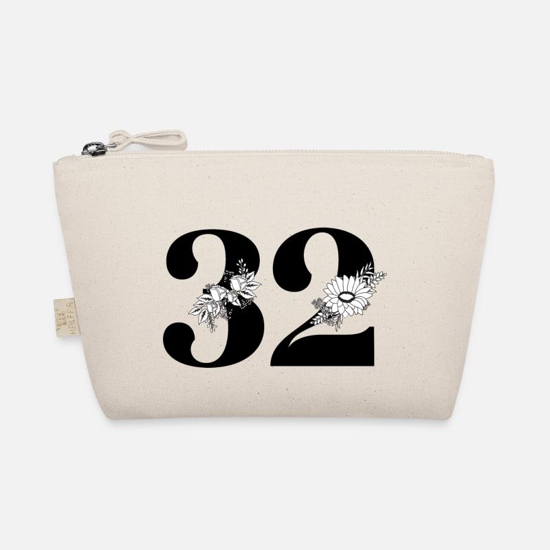Numéro 32 floral noir - 32e anniversaire floral Trousse biologique