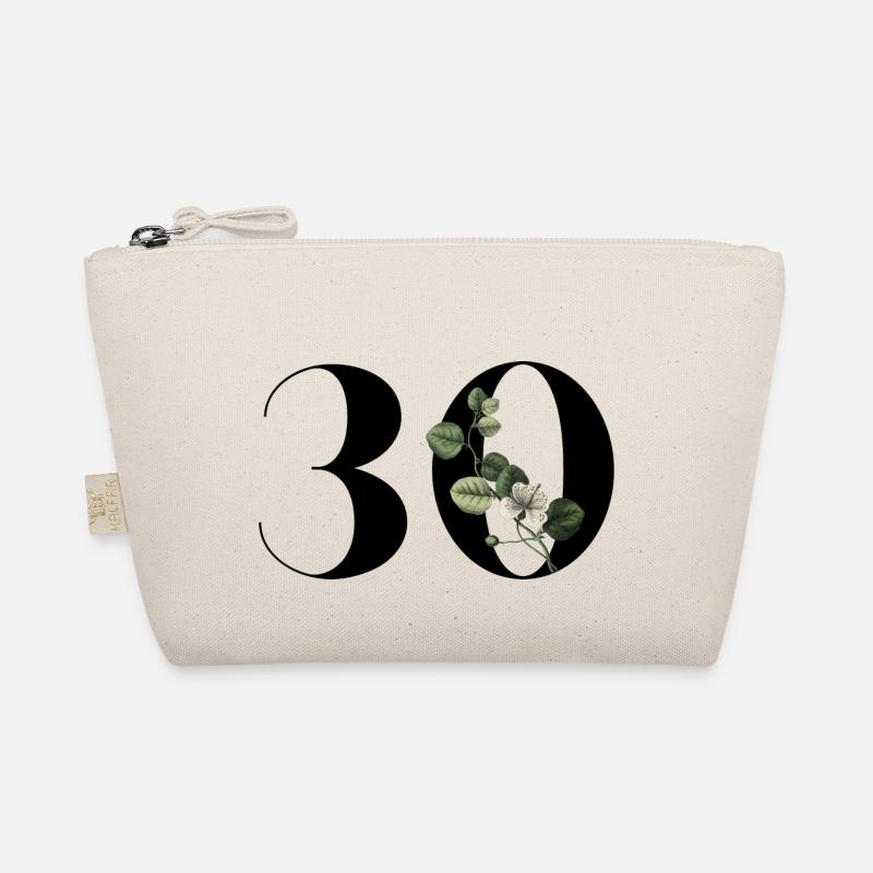 Nummer 30 Blumengrün - 30. Blumengeburtstag Bio-Täschchen
