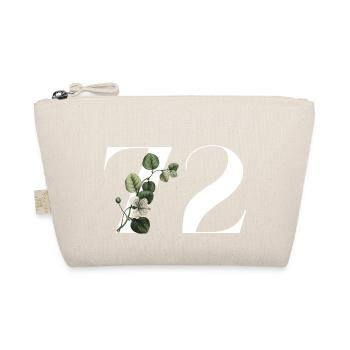 Nummer 72 Blumengrün - 72. Blumengeburtstag - Bio-Täschchen - Natur - Vorne