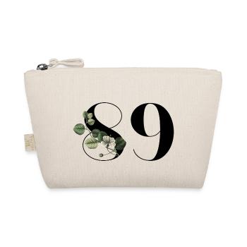 Nummer 89 Blumengrün - 89. Blumengeburtstag - Bio-Täschchen - Natur - Vorne