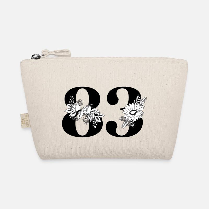 Nummer 83 Schwarze Blumen - 83. Blumengeburtstag Bio-Täschchen