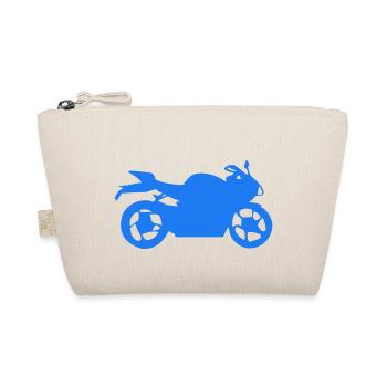 motorrad silhouette - Bio-Täschchen - Natur - Vorne