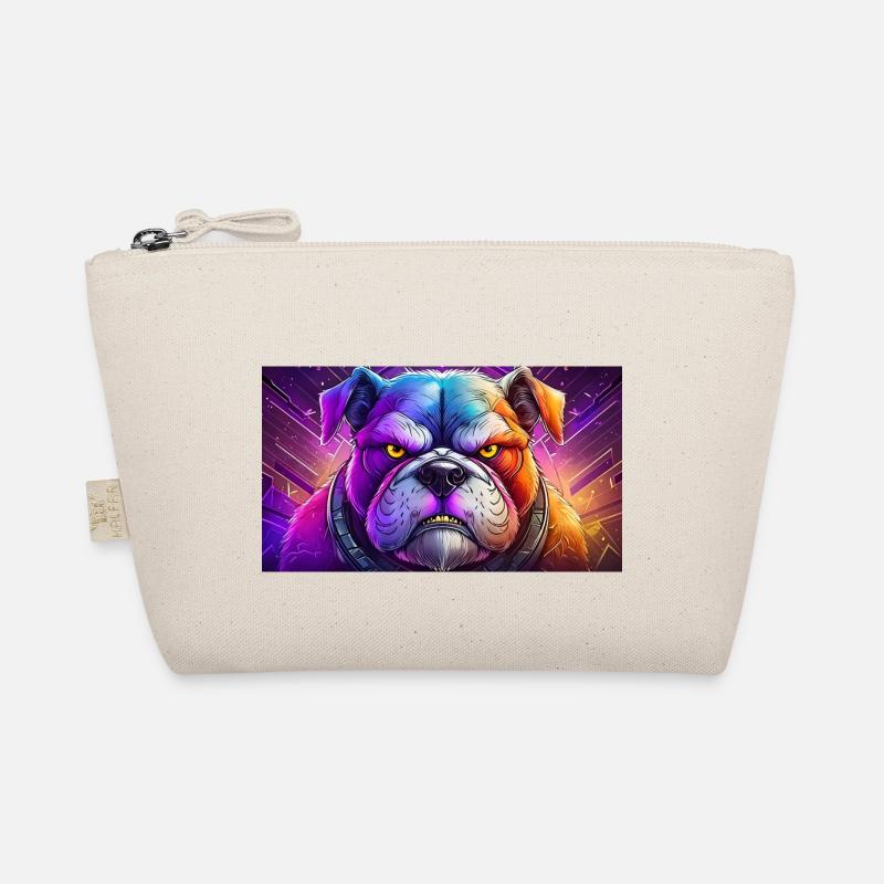 Cute grumpy grouchy animals - bulldog Organic Pouch