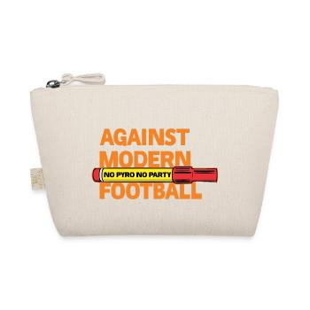 Against Modern Football No Pyro No Party - Organic Pouch - nature - Front