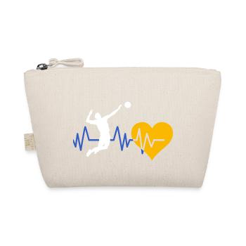 Battement de coeur volley ball - Trousse biologique - nature - Devant