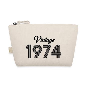 1974 Retro 1974 Birthday Gift - Vintage 1974 - Organic Pouch - nature - Front