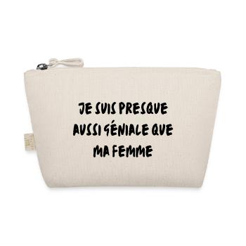 I'm almost as awesome as my wife - Organic Pouch - nature - Front