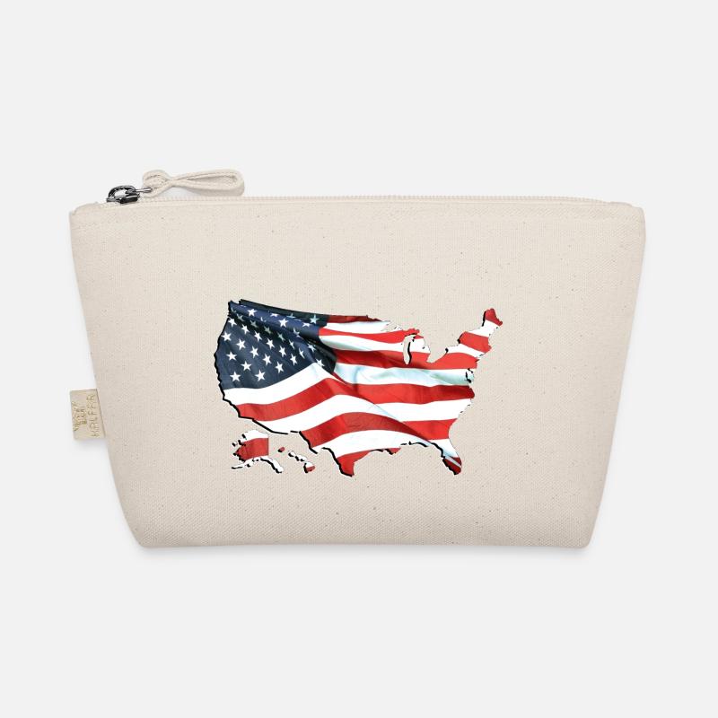 USA | echte Flagge | Flag Map Bio-Täschchen