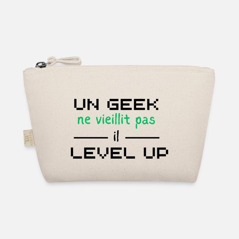 A geek doesn't get old, he level up Organic Pouch