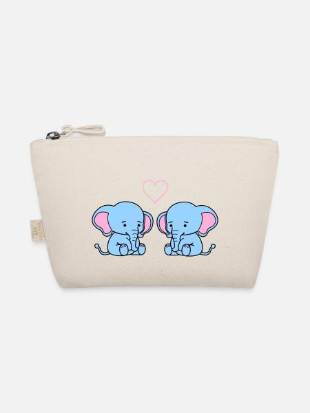 elephant love - Bio-Täschchen - Natur - Vorne