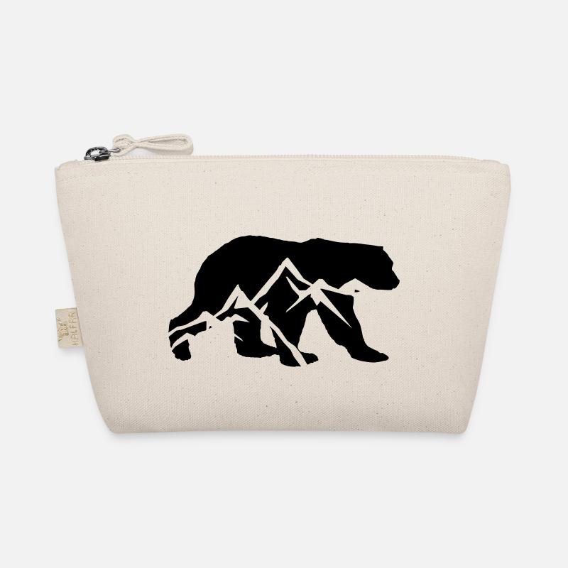 Silhouette d’ours brun Montagnes Trousse biologique