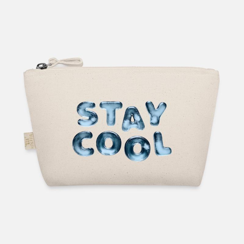 Stay Cool Eiswüfel Cool bleiben Eis Schrift Bio-Täschchen