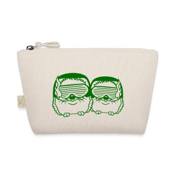 2 Süße DJ Igel Sonnenbrille Team Crew Party Musik - Bio-Täschchen - Natur - Vorne