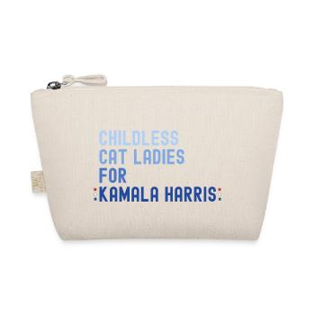 Kinderlose Katze Damen für Kamala Harris 2024 - - Bio-Täschchen - Natur - Vorne
