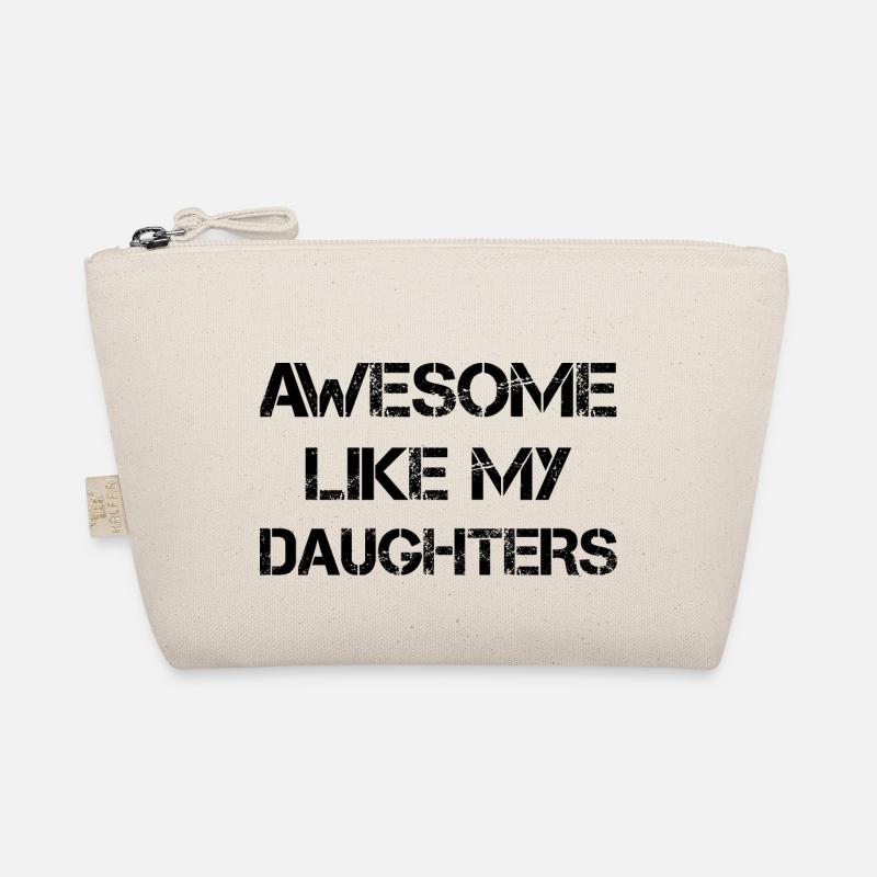 AWESOME LIKE MY DAUGHTERS - Geschenk Vater Mutter Bio-Täschchen