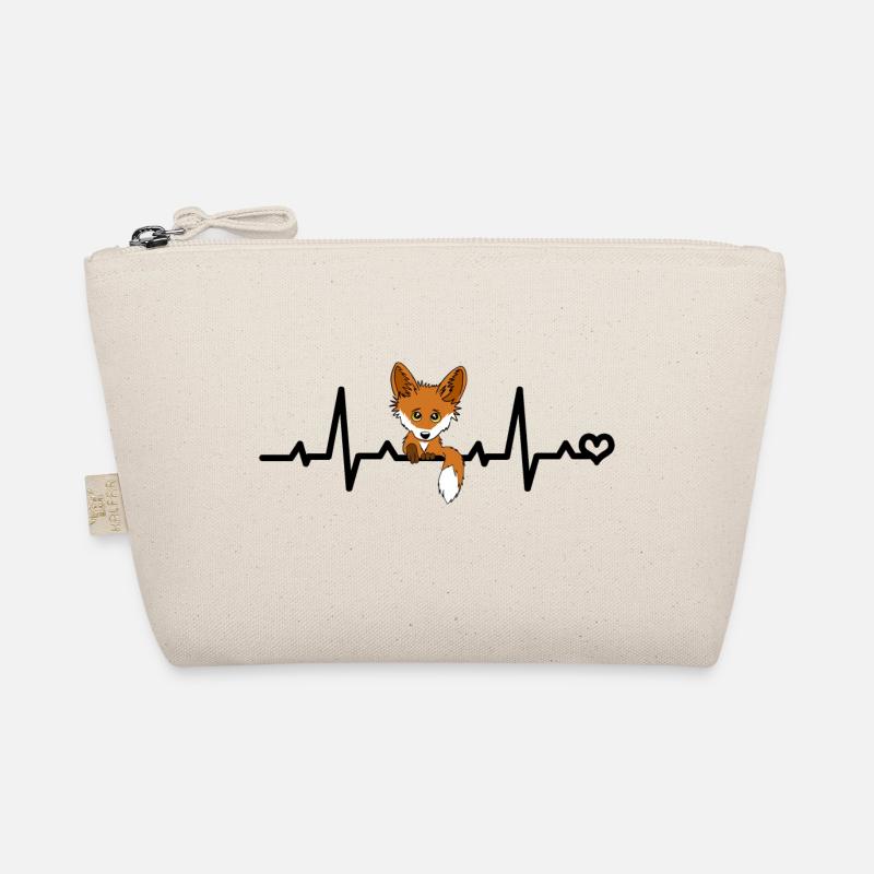 Fuchs Herzschlag Herzfrequenz Beat Tier Waldtier Bio-Täschchen