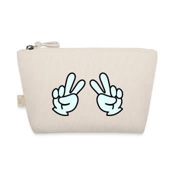 peace hand 2 - Bio-Täschchen - Natur - Vorne